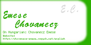 emese chovanecz business card